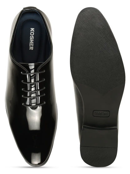 Kosher Black Color Lace-up Formal Shoes