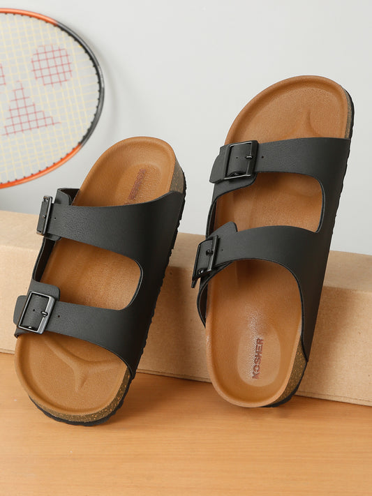 Kosher Black Men's Casual Sandal