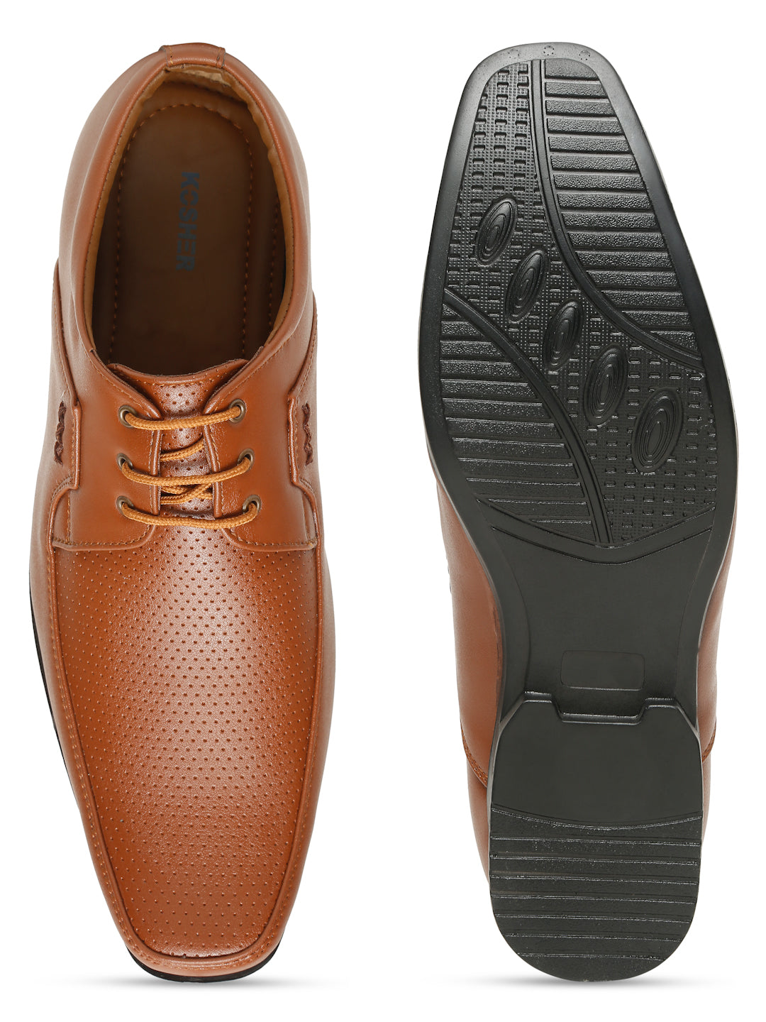 Kosher Tan Color Lace-up Formal Shoes