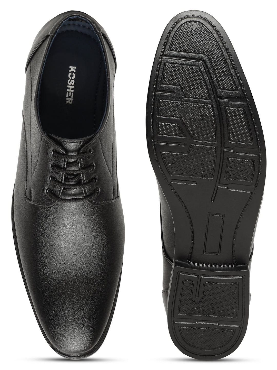 Kosher Black Color Lace-up Formal Shoes