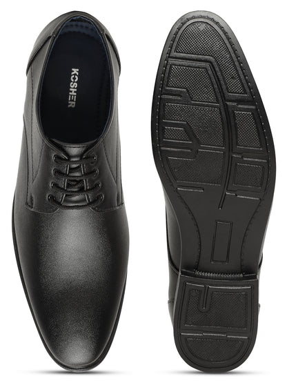 Kosher Black Color Lace-up Formal Shoes