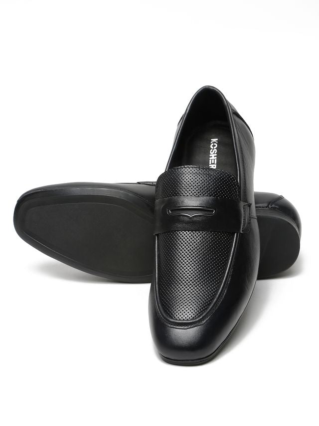Kosher Black Color Slip-on Men's Formal Shoes