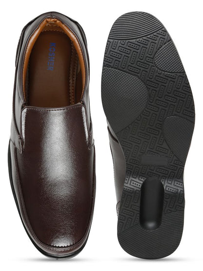 Kosher Brown Color Slip-on Men's Formal Shoes