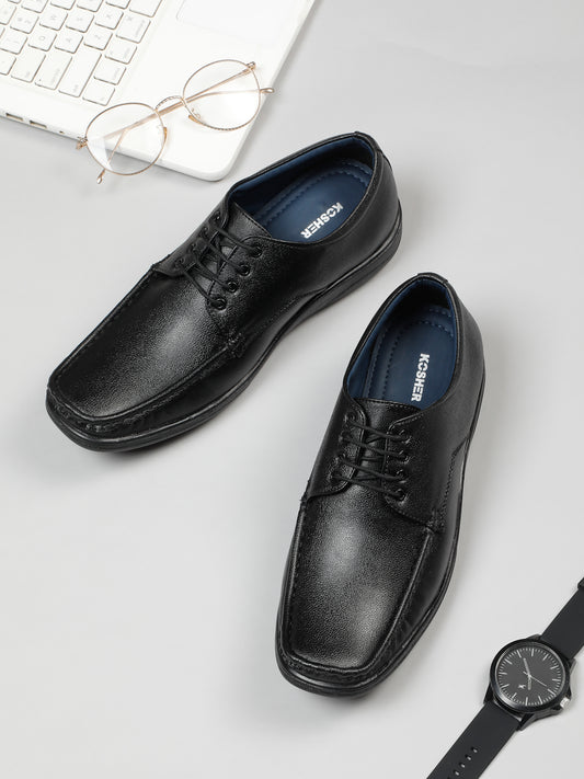 Kosher Black Color Lace-up Formal Shoes