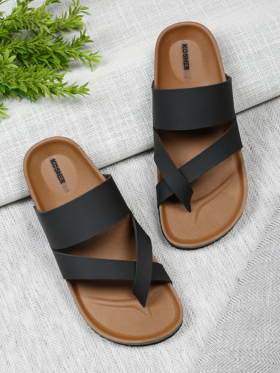 Kosher Black color casual slipper