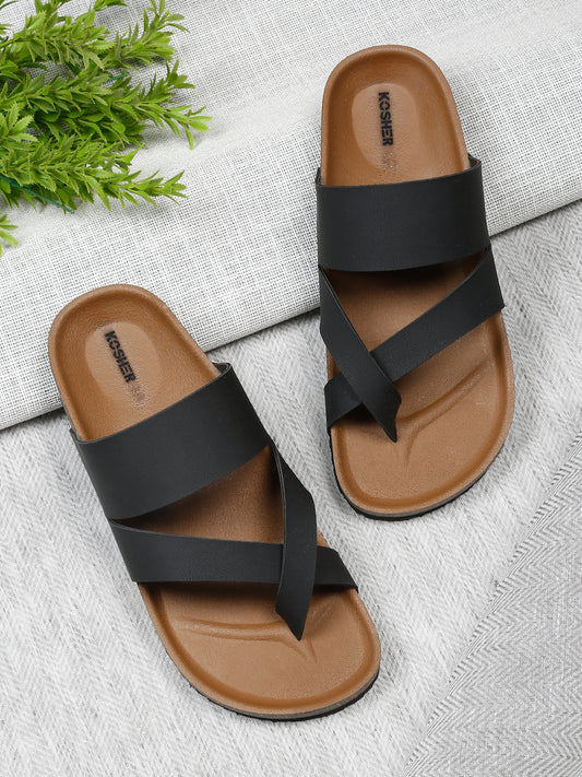 Kosher Black color casual slipper