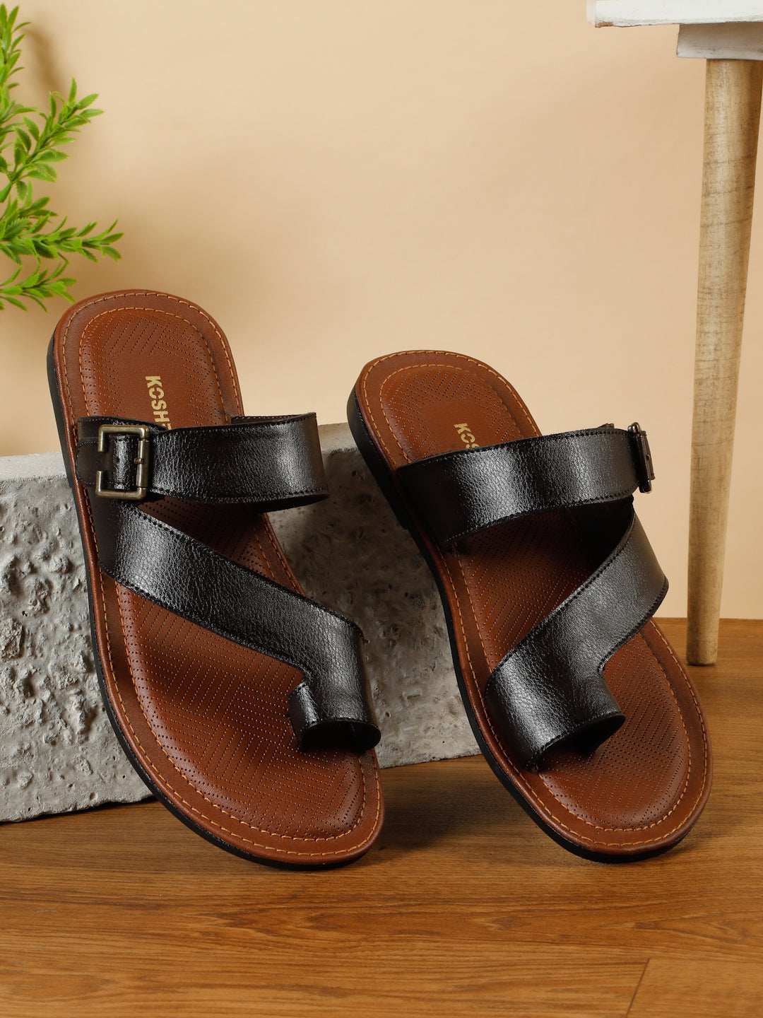 Kosher Brown Men's formal slipper