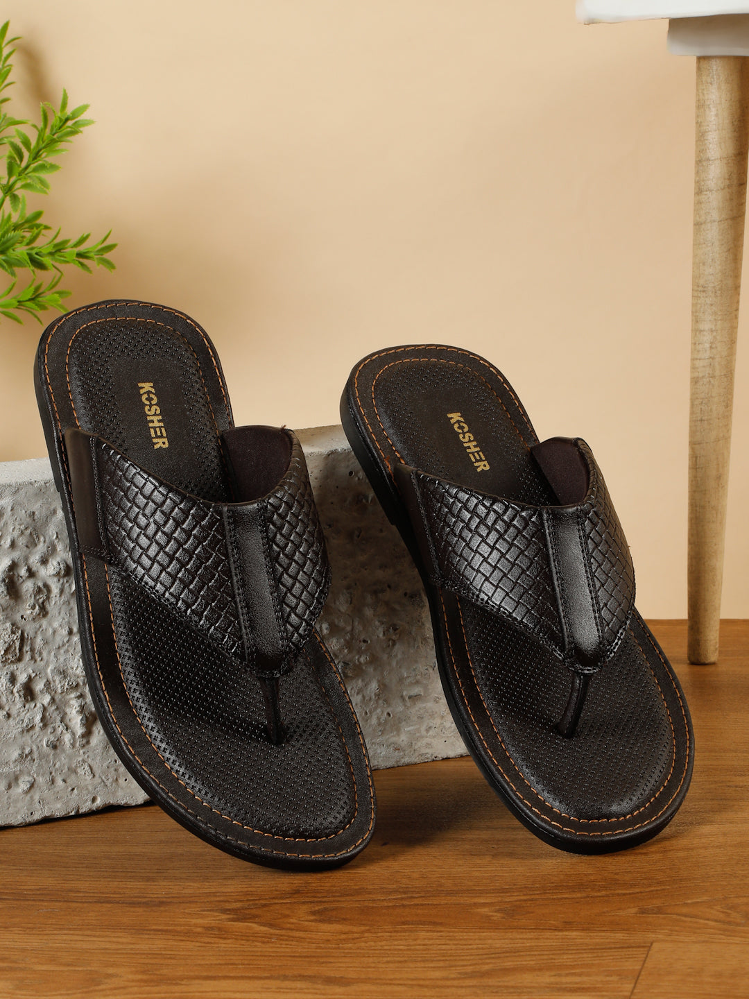 Kosher Brown Men's formal slipper