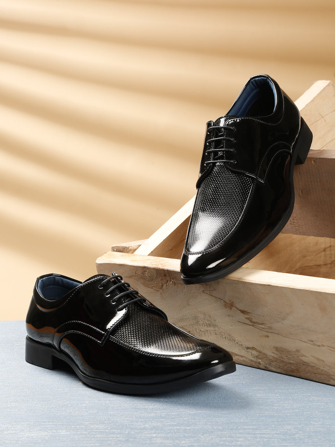 Kosher Black Color Lace-up Formal Shoes