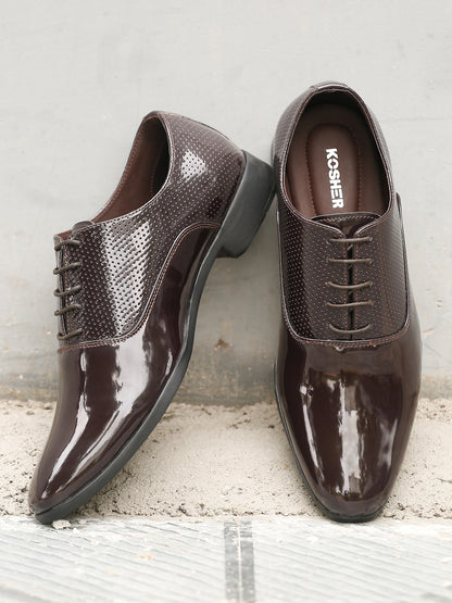Kosher P.brown Color Lace-up Formal Shoes