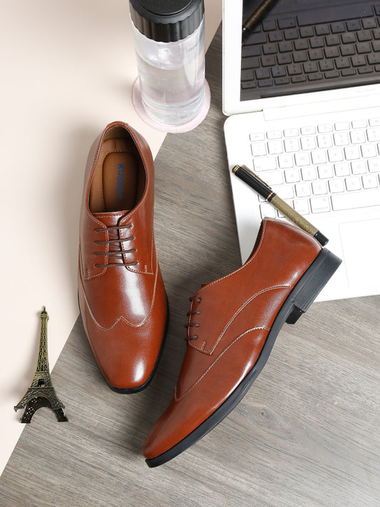 Kosher Tan Color Lace-up Formal Shoes