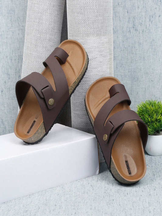 Kosher Brown color casual slipper