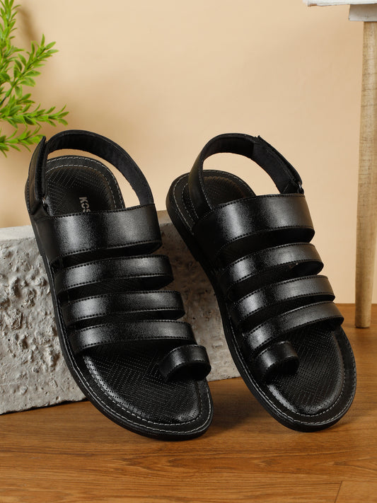 Kosher Black Men's formal sandal