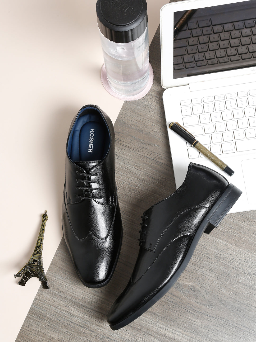 Kosher Black Color Lace-up Formal Shoes