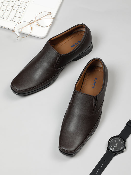 Kosher Brown Color Slip-on Formal Shoes