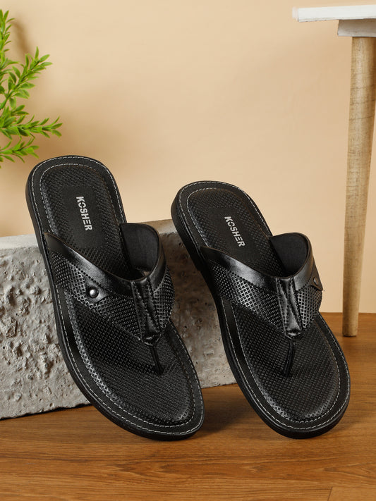 Kosher Black Men's formal slipper