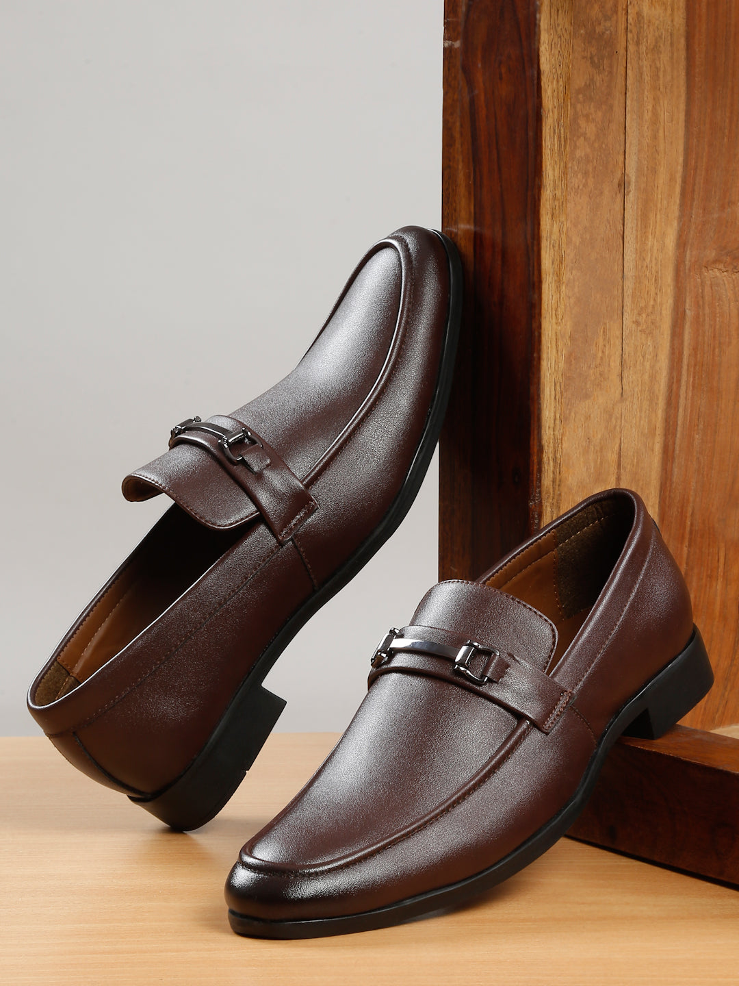 Kosher Brown Color Slip-on Formal Shoes