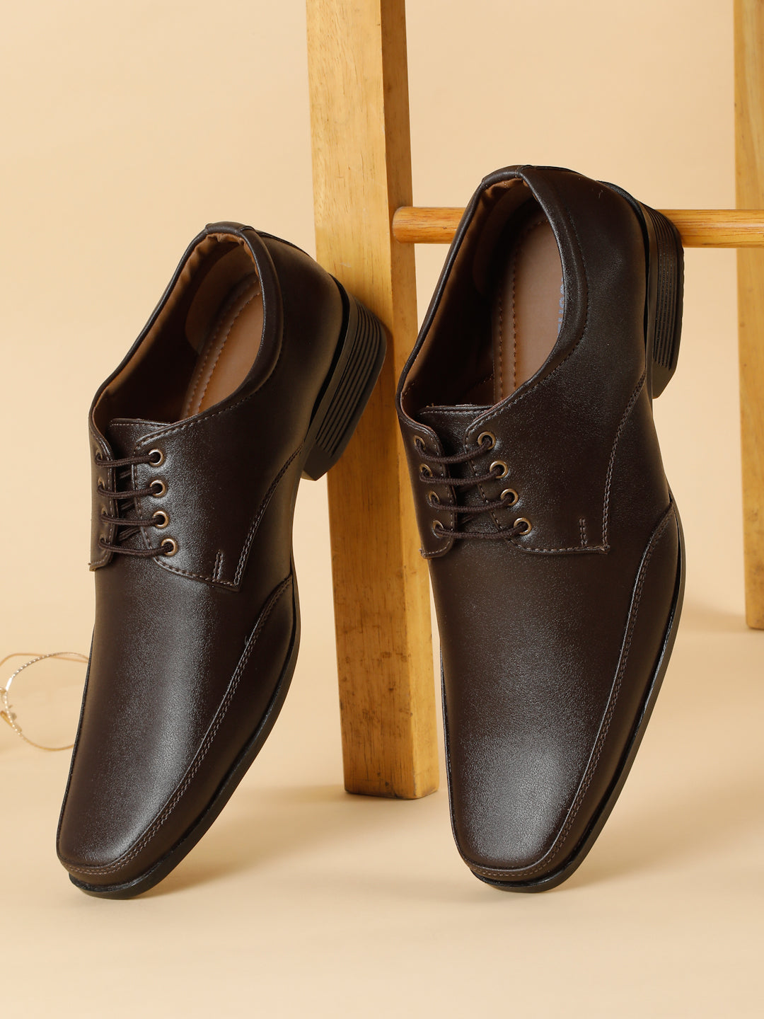 Kosher Brown Color Lace-up Formal Shoes