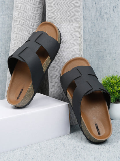 Kosher Black color casual slipper