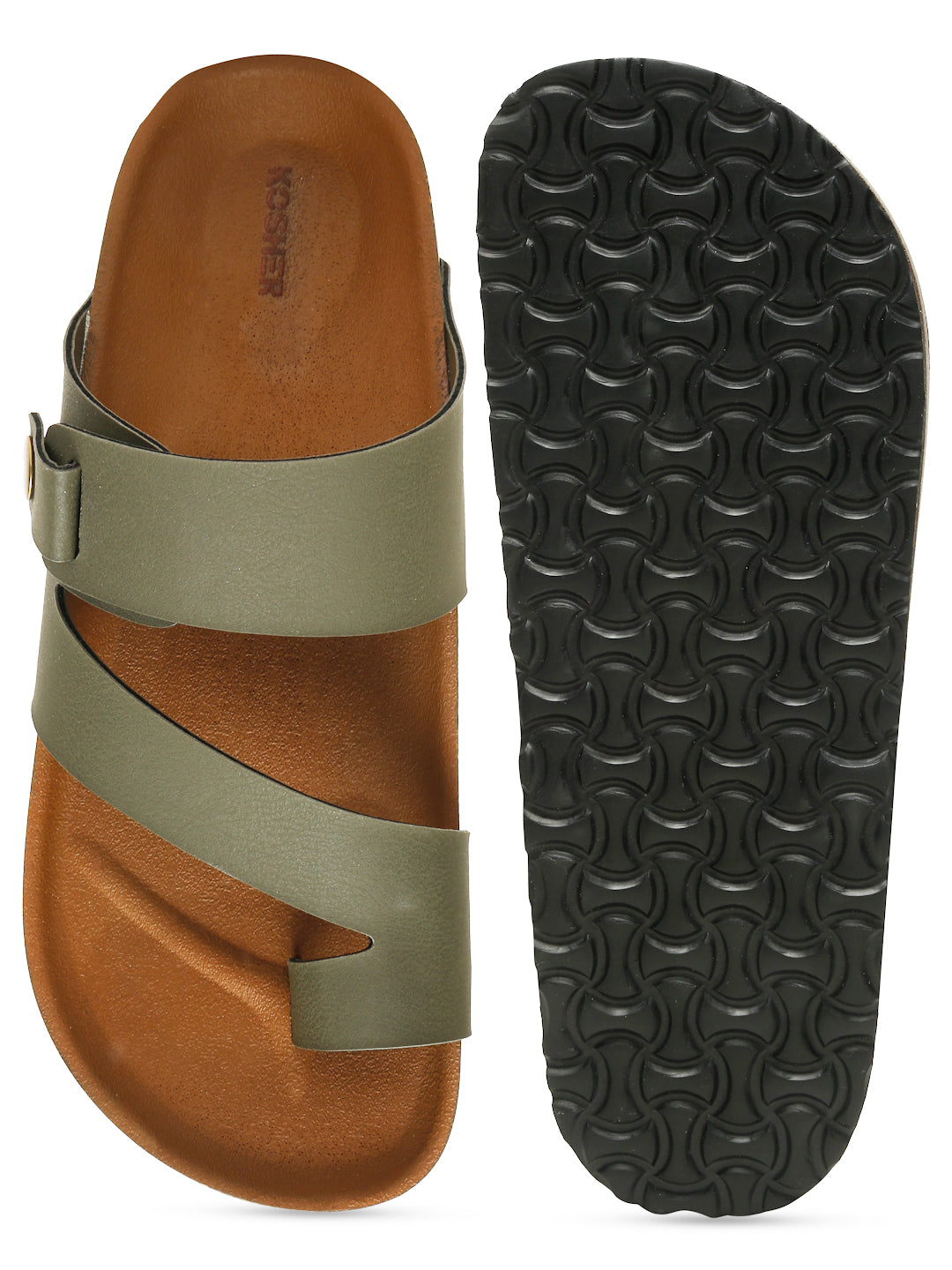 Kosher Olive Men's Casual Sandal