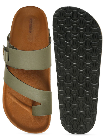 Kosher Olive Men's Casual Sandal