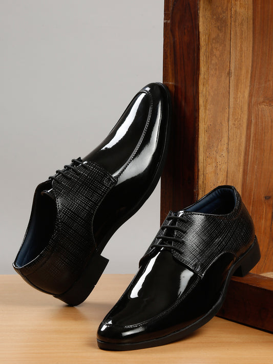 Kosher Black Color Lace-up Formal Shoes