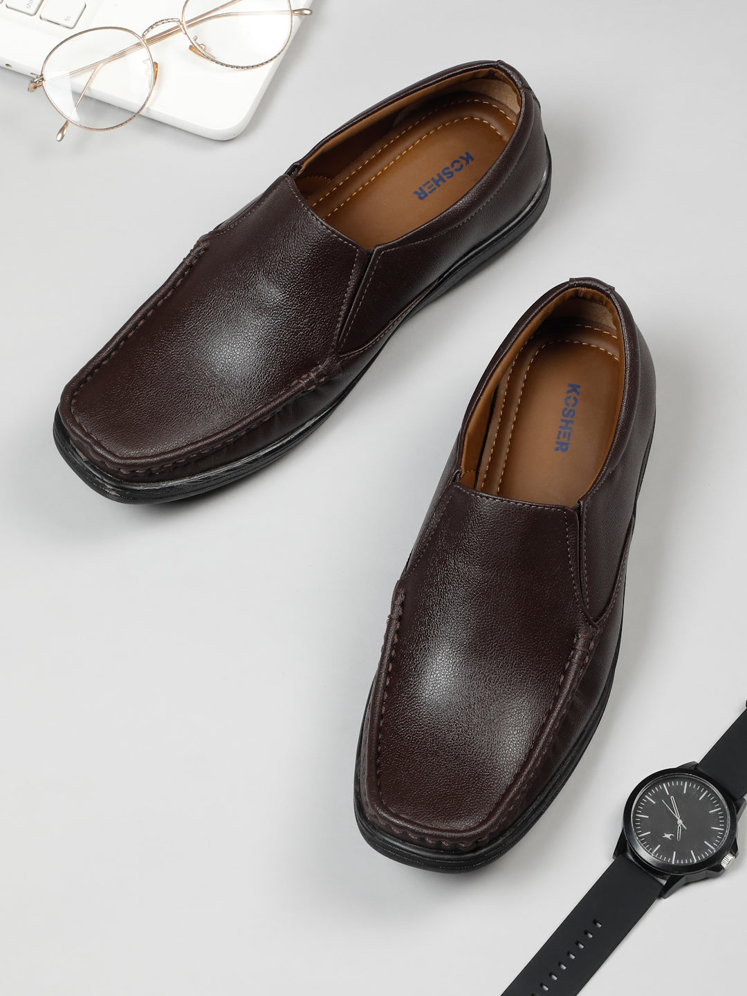 Kosher Brown Color Lace-up Formal Shoes