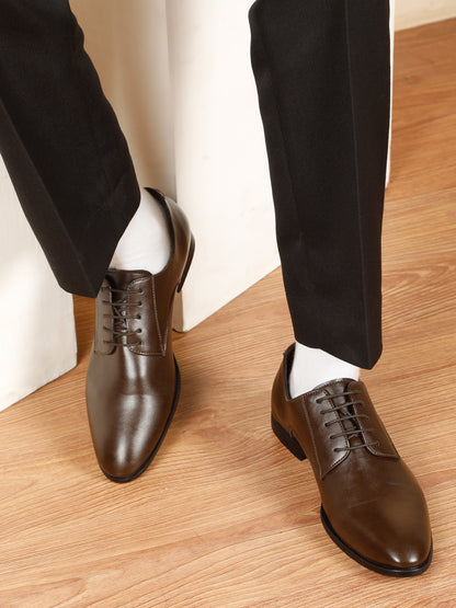 KOSHER Men’s Brown Formal Shoes | Classic Lace-Up Derby Shoes