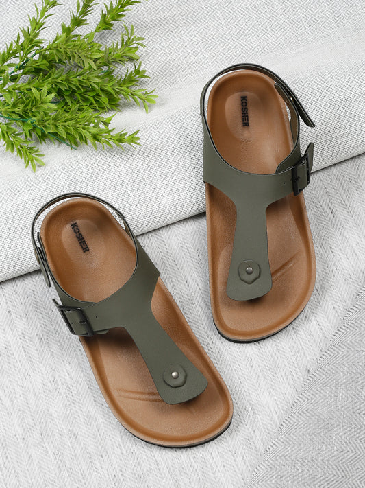 Kosher Olive color casual sandal
