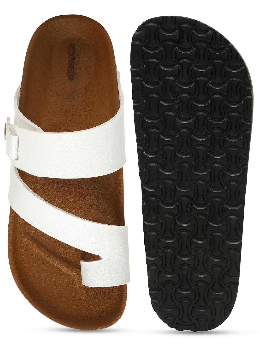 Kosher White Men's Casual Sandal