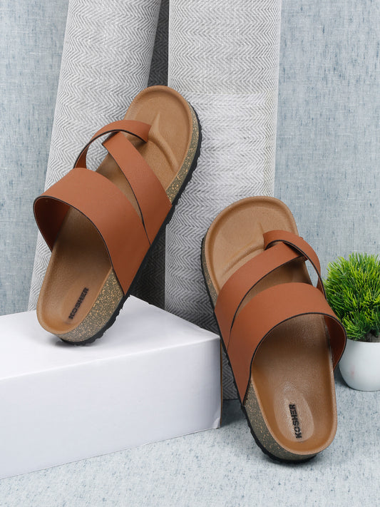 Kosher Tan color casual slipper