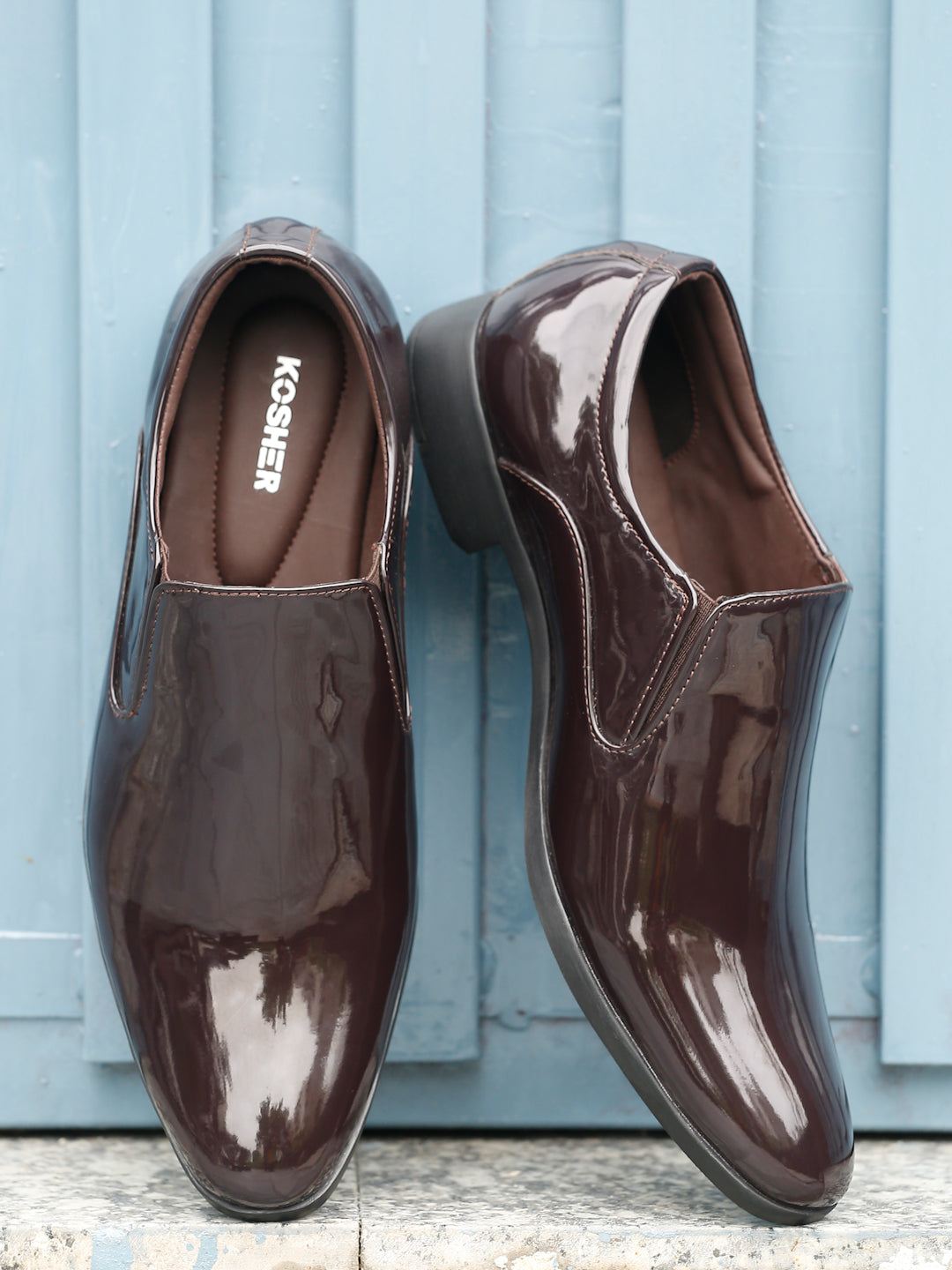 Kosher P.brown Color Slip-on Formal Shoes