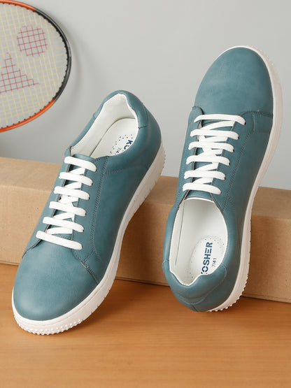 Kosher Blue Color Lace-up Men's Casual Sneaker Shoes