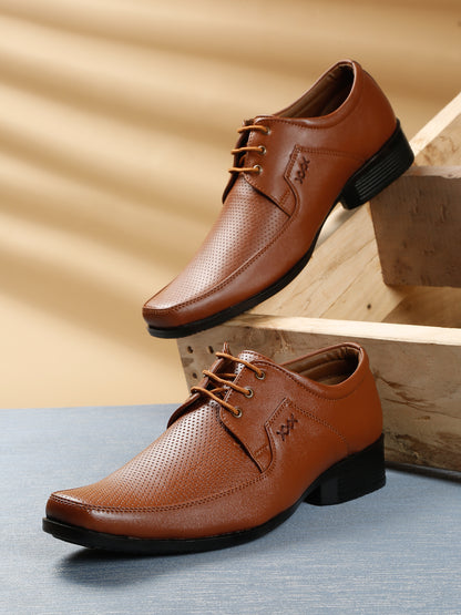 Kosher Tan Color Lace-up Formal Shoes