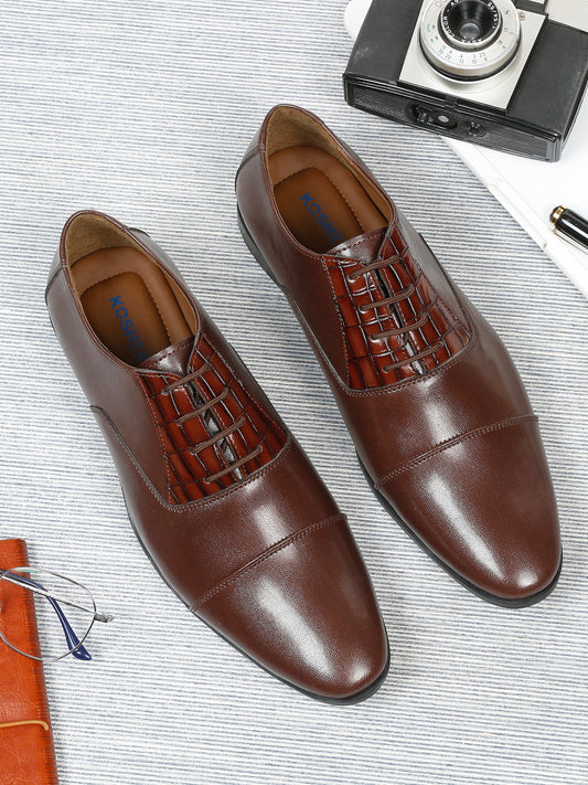 Kosher Brown Color Lace-up Formal Shoes