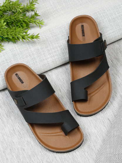Kosher Black color casual slipper