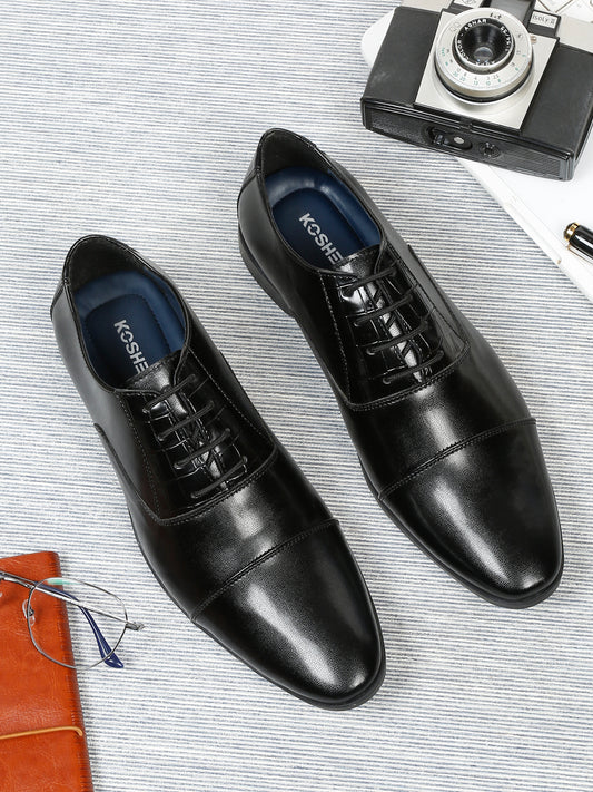 Kosher Black Color Lace-up Formal Shoes