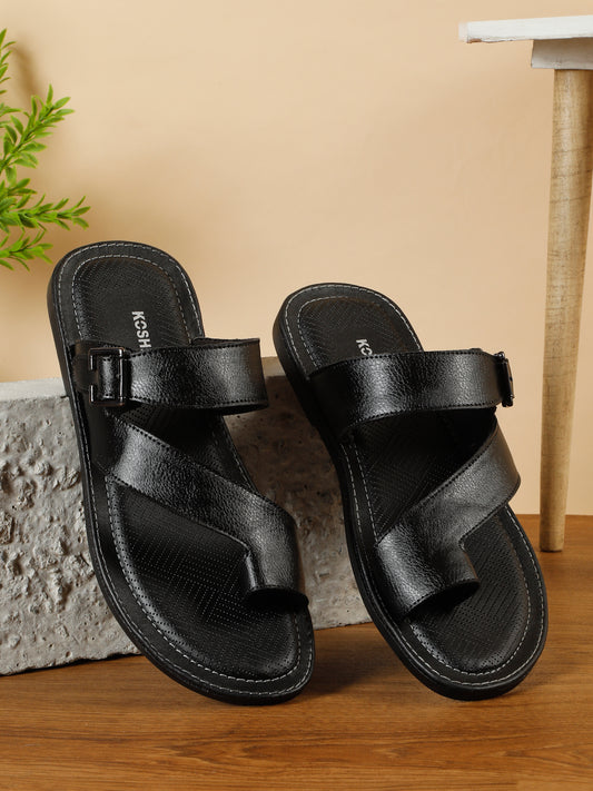 Kosher Black Men's formal slipper