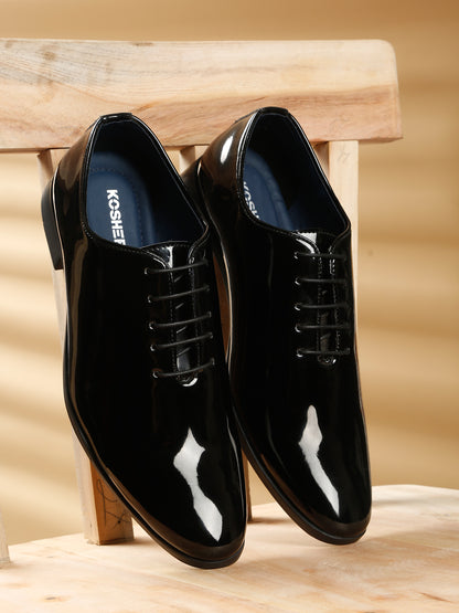 Kosher Black Color Lace-up Formal Shoes