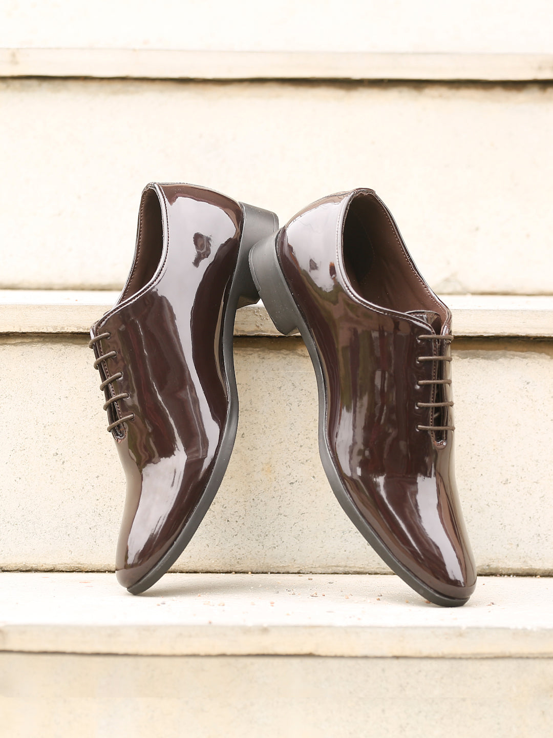 Kosher P.brown Color Lace-up Formal Shoes