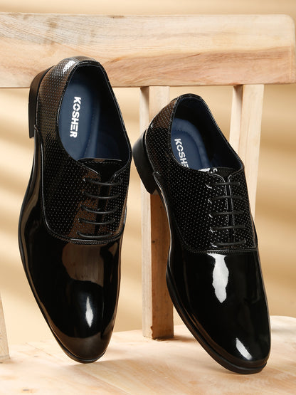 Kosher Black Color Lace-up Formal Shoes