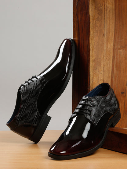 Kosher Wine Color Lace-up Formal Shoes