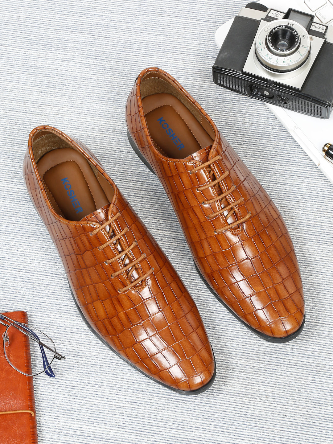 Kosher Tan Color Lace-up Formal Shoes