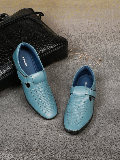 Kosher Blue Roman Faux Leather Men's Casual Sandal