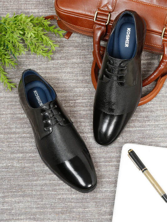 Kosher Black Color Lace-up Formal Shoes