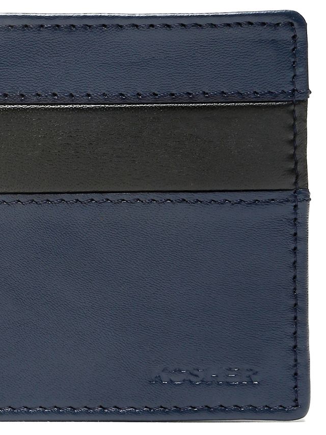 KOSHER Blue Color Premium Soft Leather With Zipp Coin Pocket Wallet for Men's