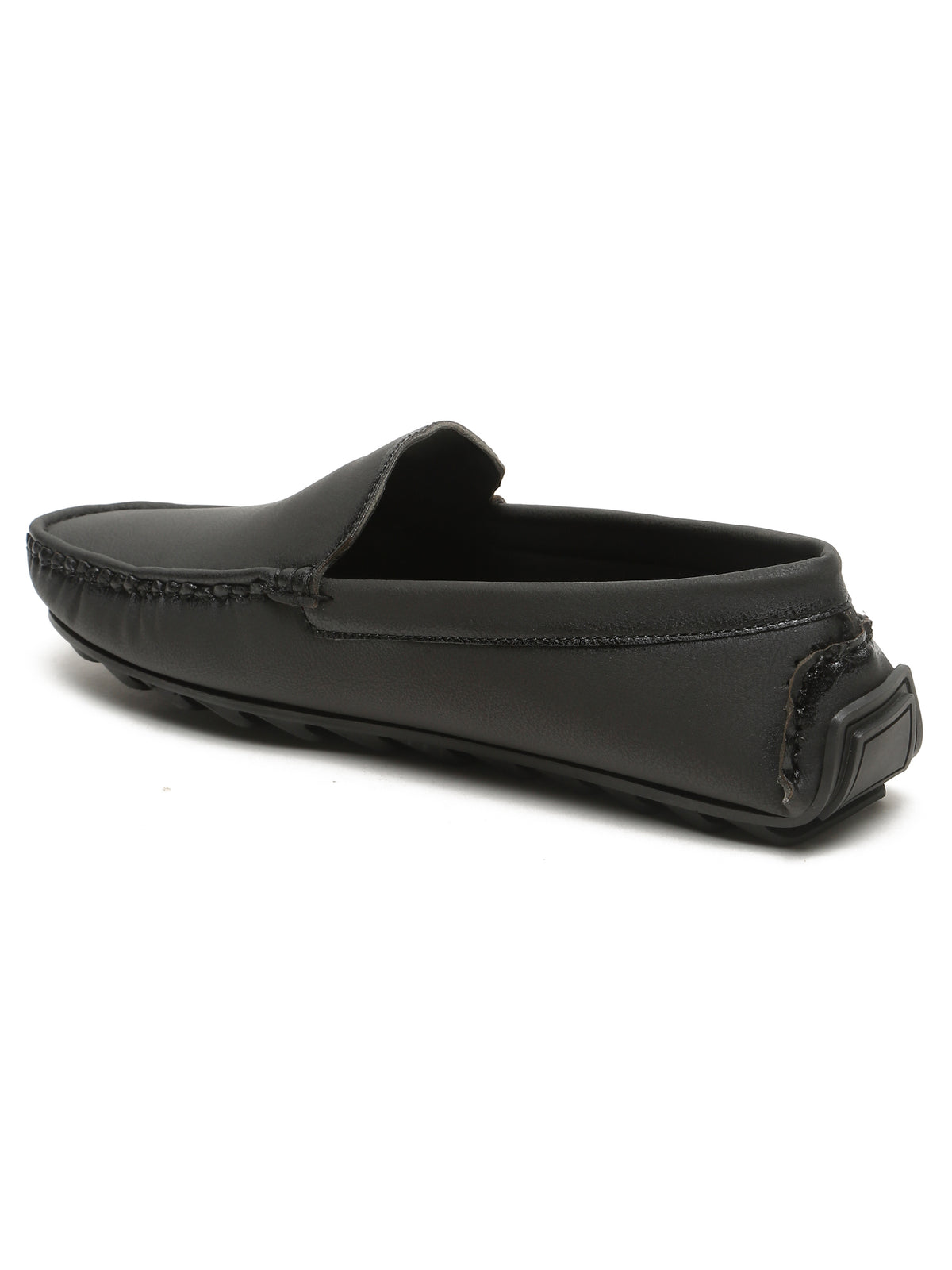 KOSHER Men's Black Synthetic Leather Premium Driving Loafers & Casual Slip-On