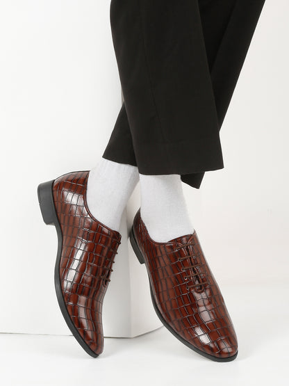 Kosher Brown Color Lace-up Formal Shoes