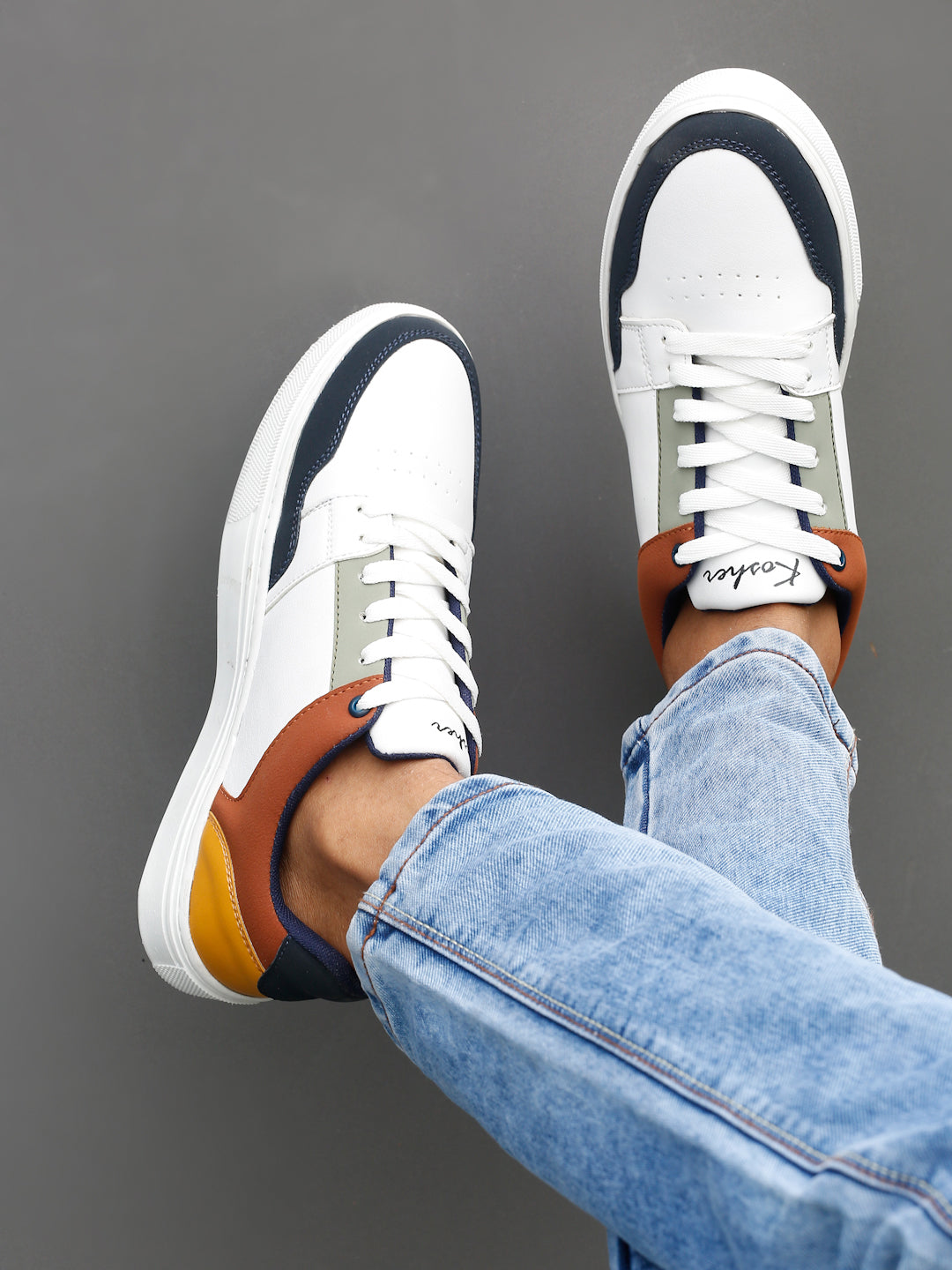 Kosher Men's Colorblock Synthetic Sneakers