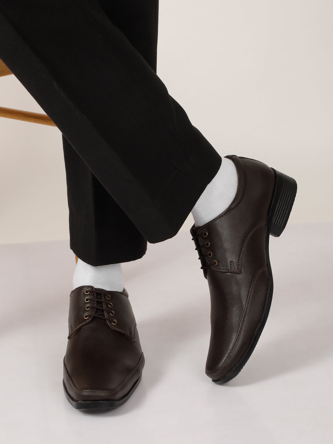 Kosher Brown Color Lace-up Formal Shoes